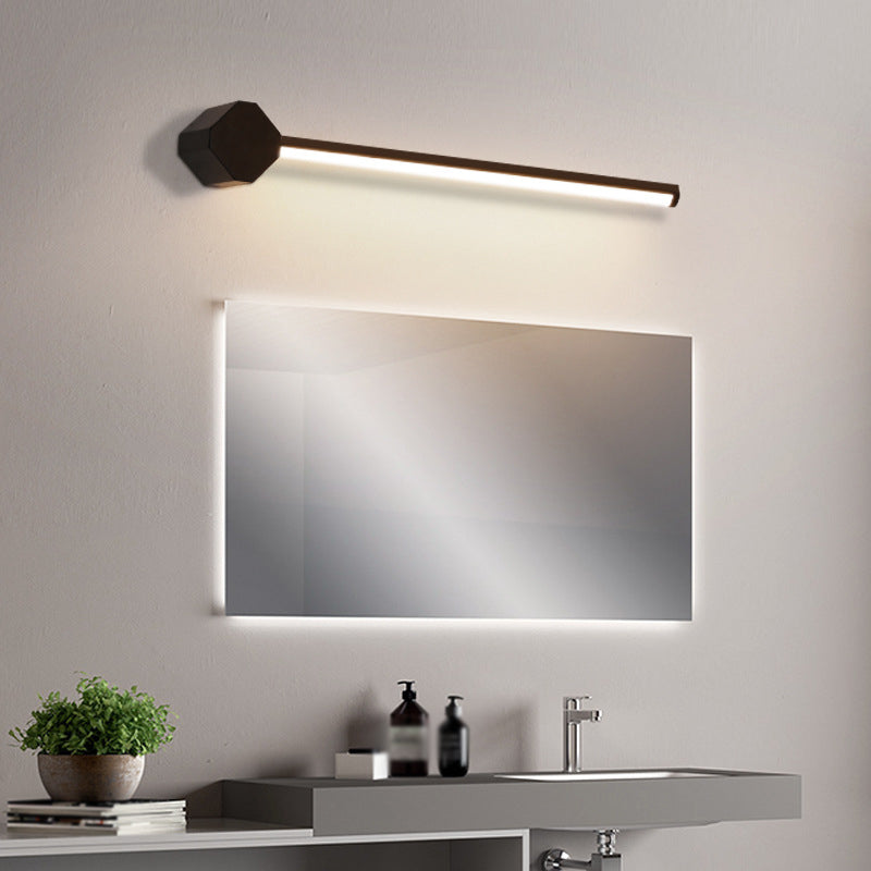 Metal Straight Wall Mounted Lamp Modern Style LED Sconce Light Fixture for Bathroom