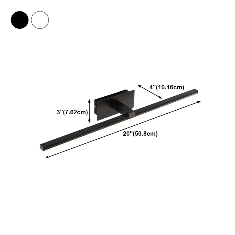 Forma lineal estilo moderno tocador de metal luz de 1 luces LED LED para baño