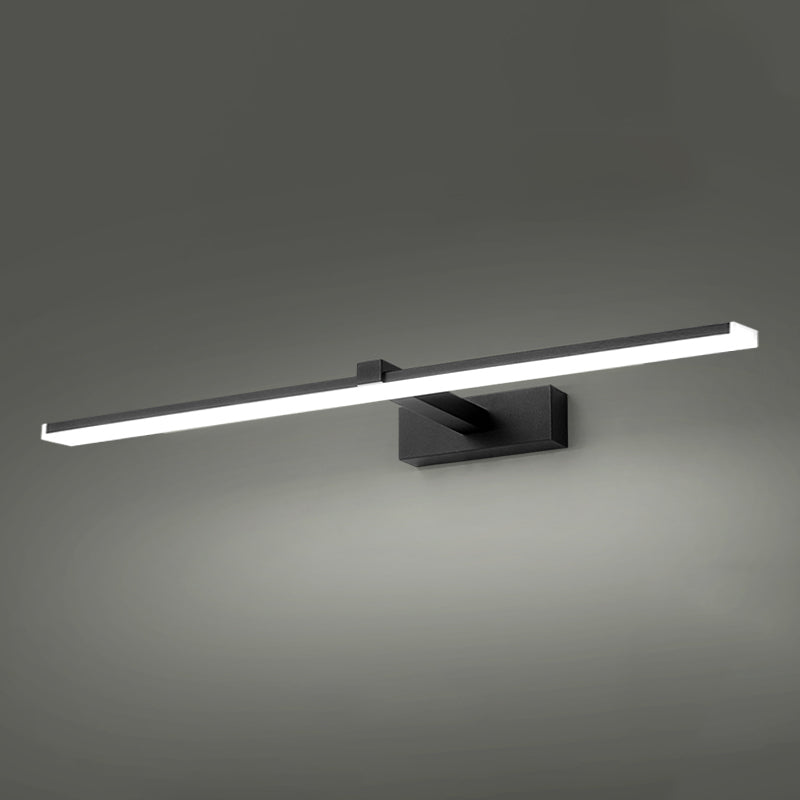 Linear Shape Modern Style Vanity Light Metal Single Light LED Mirror Light for Bathroom