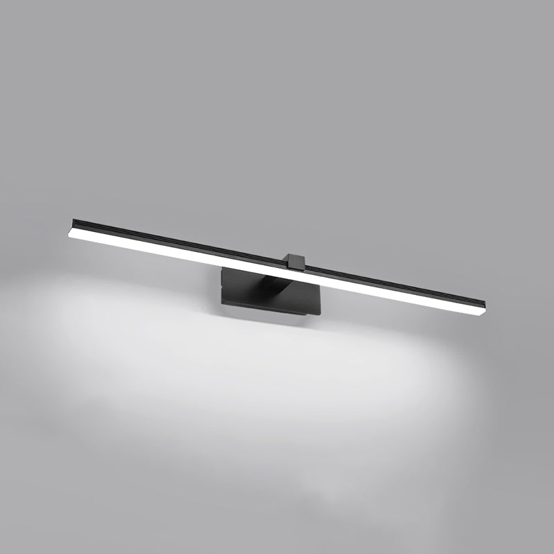 Linear Shape Vanity Light Contemporary Metal Single Light LED Mirror Light for Bathroom