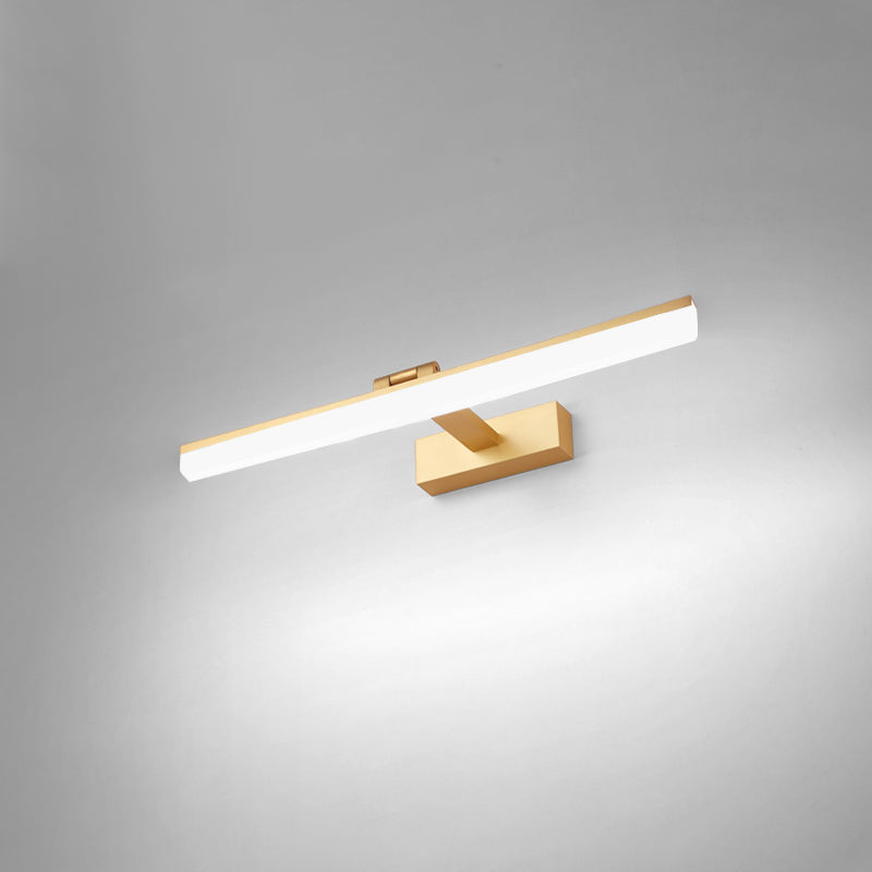 Linear Shape Vanity Light Contemporary Style Metal 1 Light LED Mirror Light for Bathroom