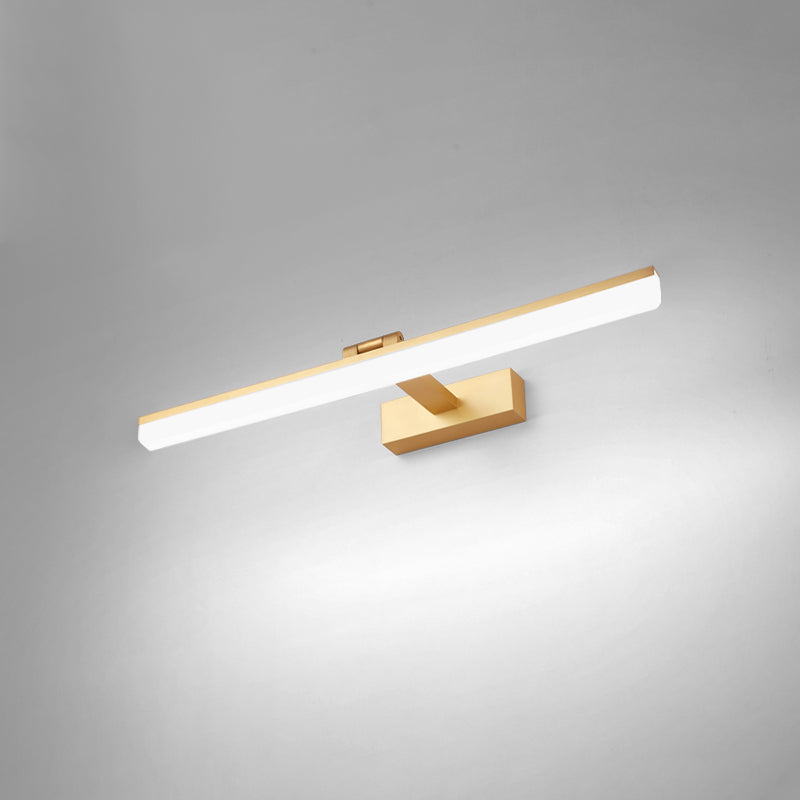 Linear Shape Vanity Light Contemporary Style Metal 1 Light LED Mirror Light for Bathroom