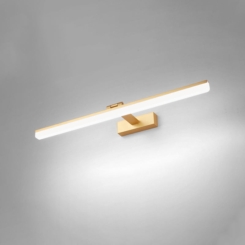 Linear Shape Vanity Light Contemporary Style Metal 1 Light LED Mirror Light for Bathroom