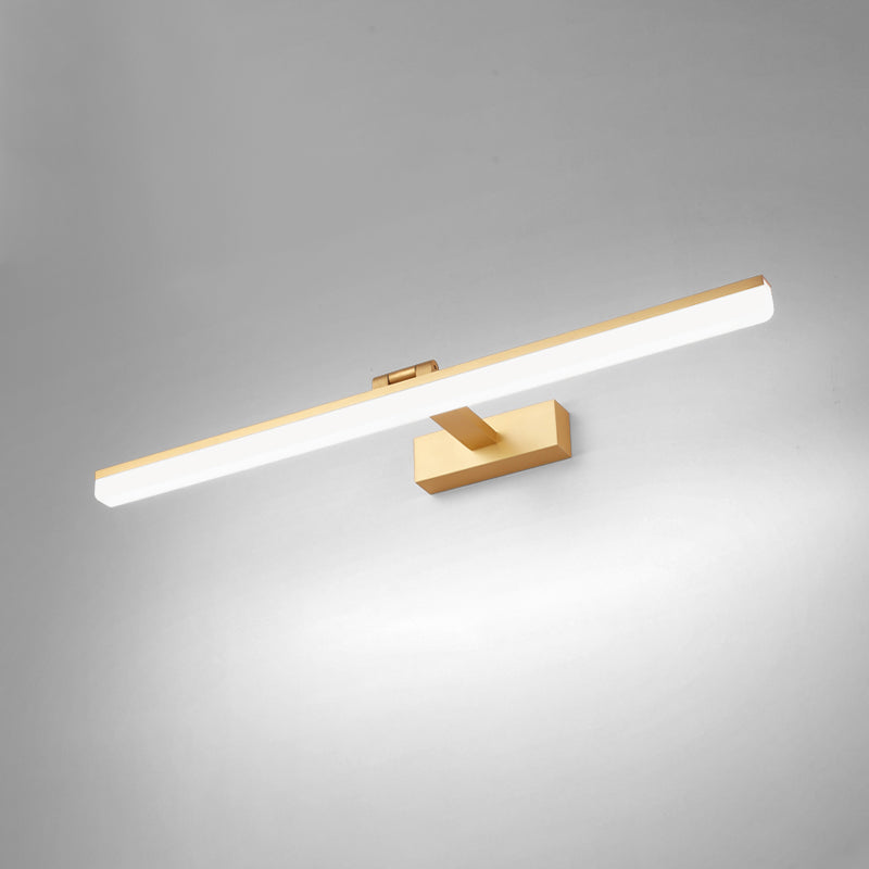 Linear Shape Vanity Light Contemporary Style Metal 1 Light LED Mirror Light for Bathroom