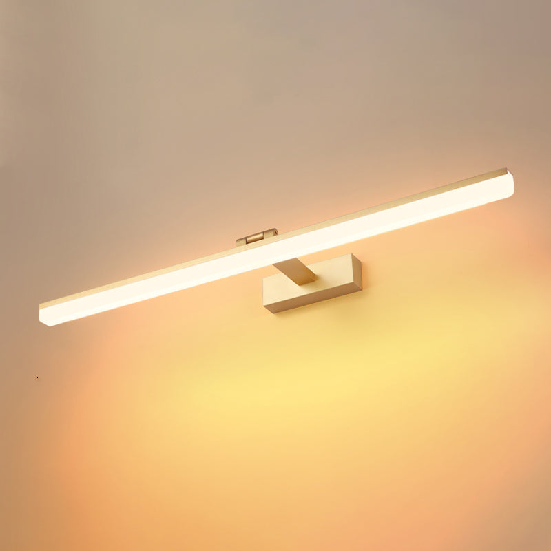 Linear Shape Vanity Light Contemporary Style Metal 1 Light LED Mirror Light for Bathroom