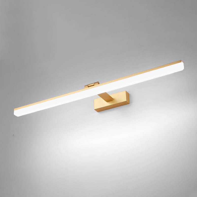 Linear Shape Vanity Light Contemporary Style Metal 1 Light LED Mirror Light for Bathroom