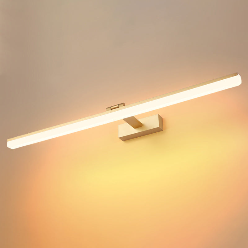 Linear Shape Vanity Light Contemporary Style Metal 1 Light LED Mirror Light for Bathroom