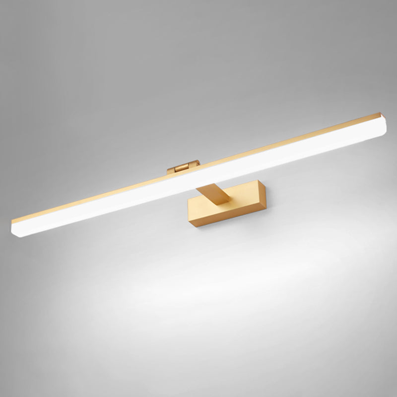 Linear Shape Vanity Light Contemporary Style Metal 1 Light LED Mirror Light for Bathroom