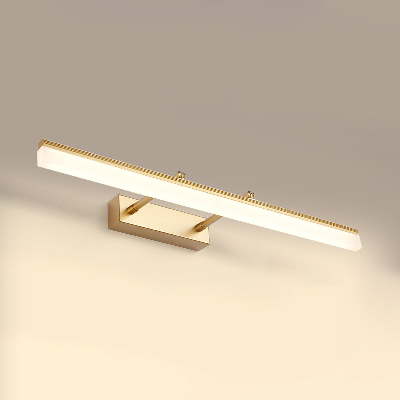 Linear Shape Vanity Light Modern Style Metal 1 Light LED Mirror Light for Bathroom