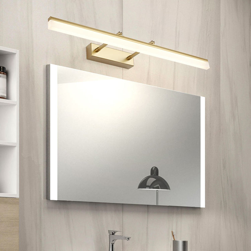 Linear Shape Vanity Light Modern Style Metal 1 Light LED Mirror Light for Bathroom