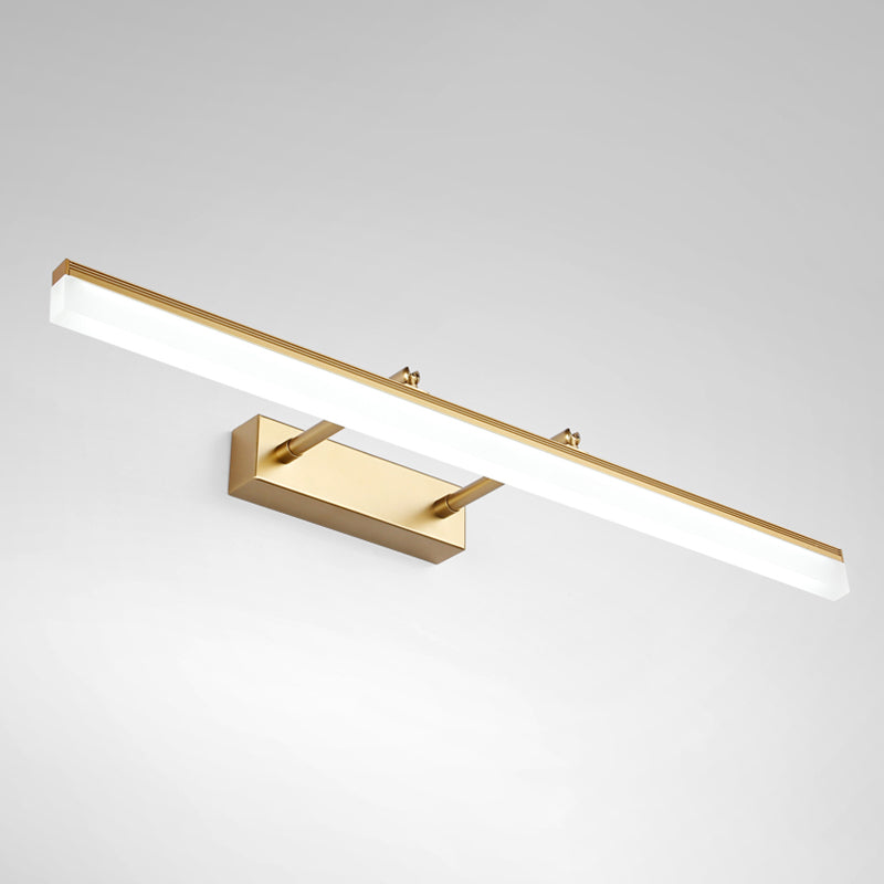 Linear Shape Vanity Light Modern Style Metal 1 Light LED Mirror Light for Bathroom