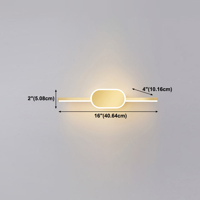 Wall Sconce Lighting Modern Style LED Metal Wall Mounted Light for Bathroom