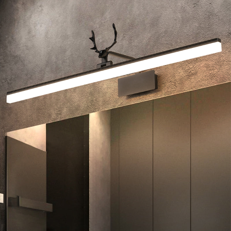 Linear Contemporary Style Vanity Light Metal 1 Light LED Mirror Light for Bathroom