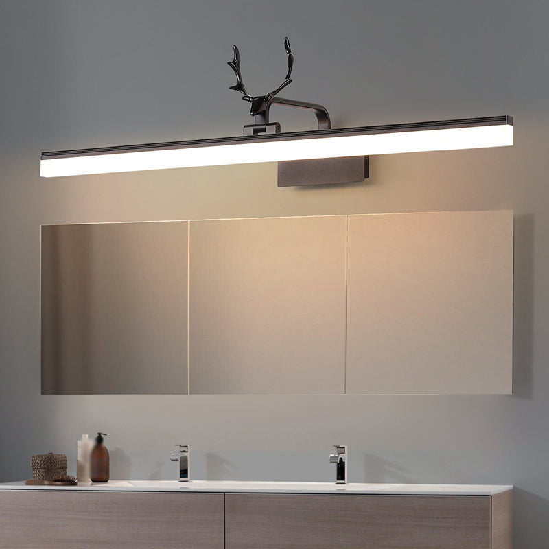 Linear Contemporary Style Vanity Light Metal 1 Light LED Mirror Light for Bathroom