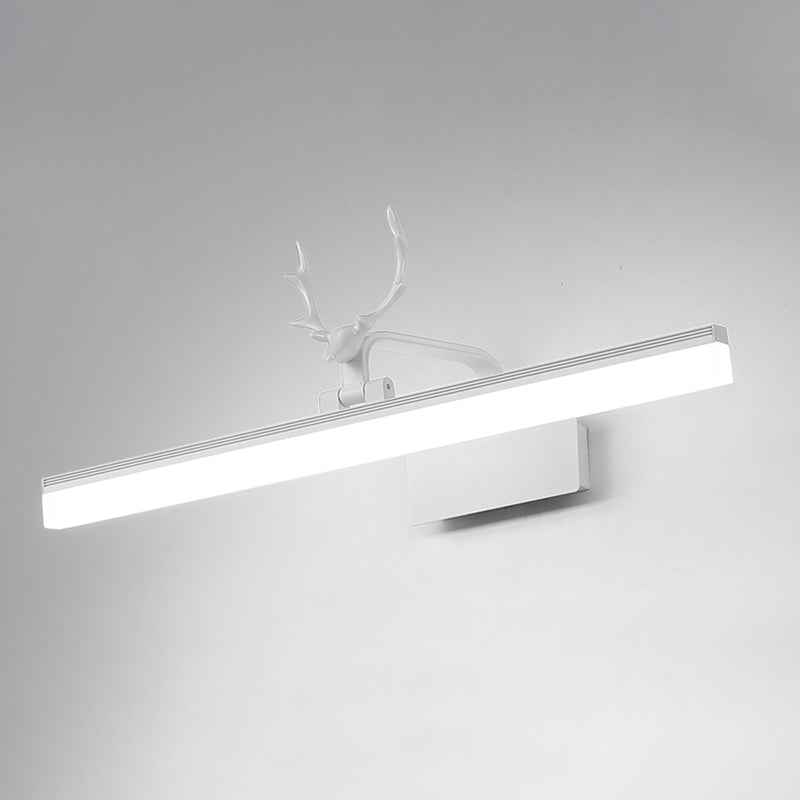 Linear Contemporary Style Vanity Light Metal 1 Light LED Mirror Light for Bathroom