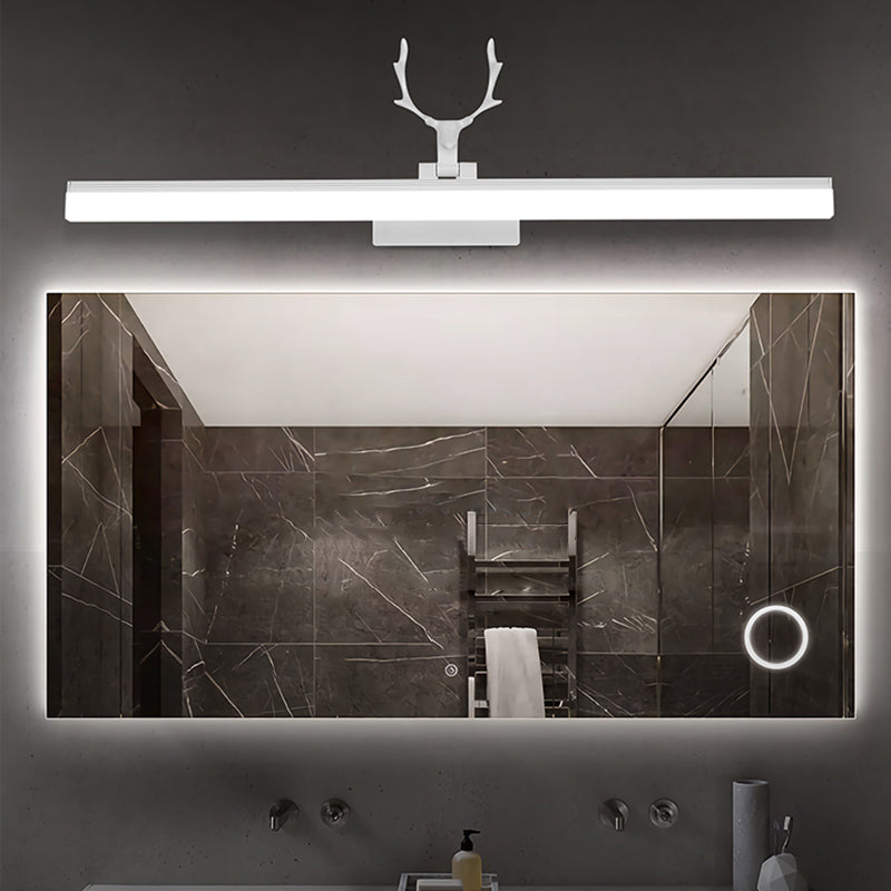 Linear Contemporary Style Vanity Light Metal 1 Light LED Mirror Light for Bathroom