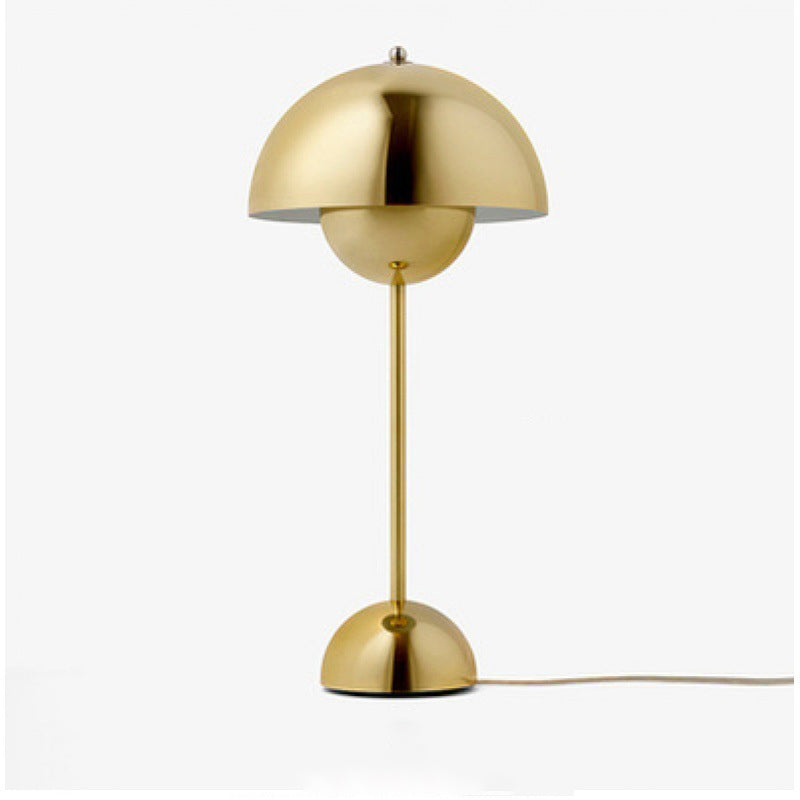 Modern Style Mushroom Shape Table Lighting Metal 1 Light Table Lamp for Bedroom