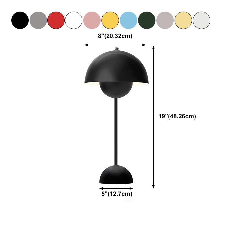 Modern Style Mushroom Shape Table Lighting Metal 1 Light Table Lamp for Bedroom