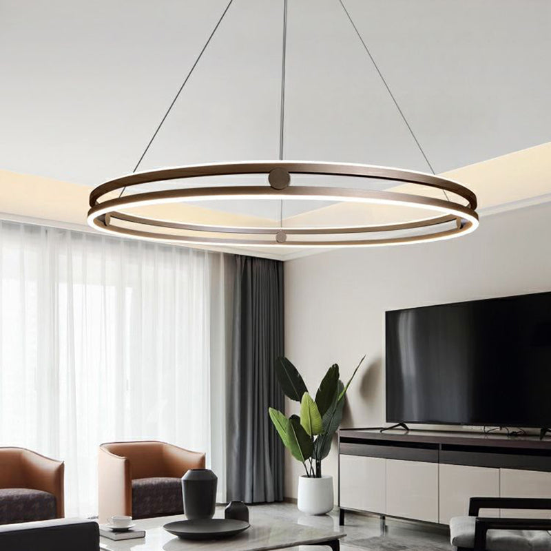 Metal Chandelier Light Fixture Ring Simple LED Ceiling Chandelier Pendant