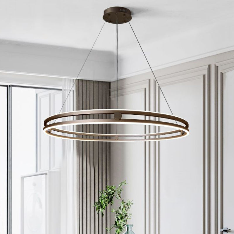 Metal Chandelier Light Fixture Ring Simple LED Ceiling Chandelier Pendant