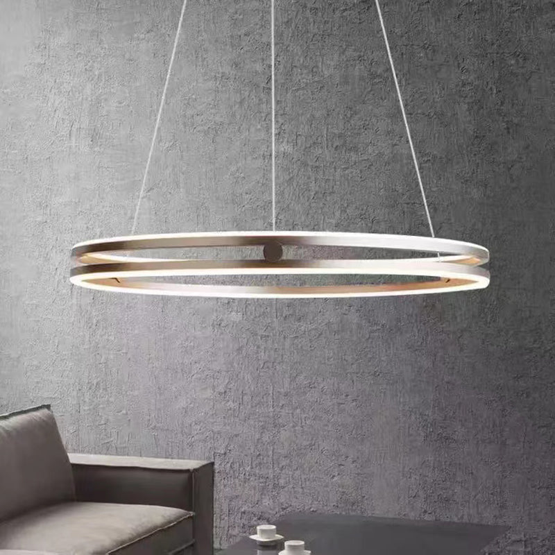 Metal Chandelier Light Fixture Ring Simple LED Ceiling Chandelier Pendant