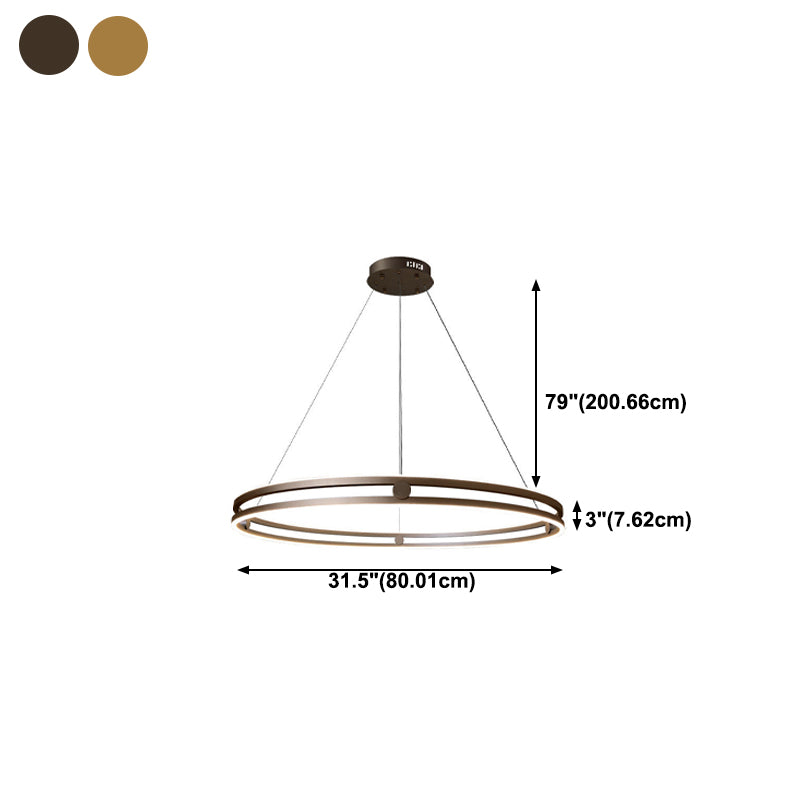Metal Chandelier Light Fixture Ring Simple LED Ceiling Chandelier Pendant
