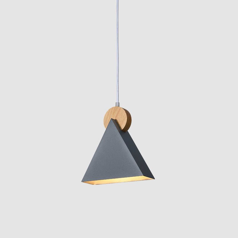 Contemporary Style Colorful Wooden Hanging Light Metal Pendent Lighting Fixture