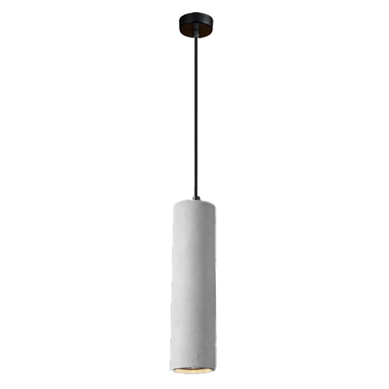 Modern Style Linear Shape Pendant Lighting Cement 1 Light Pendant Light for Bedroom