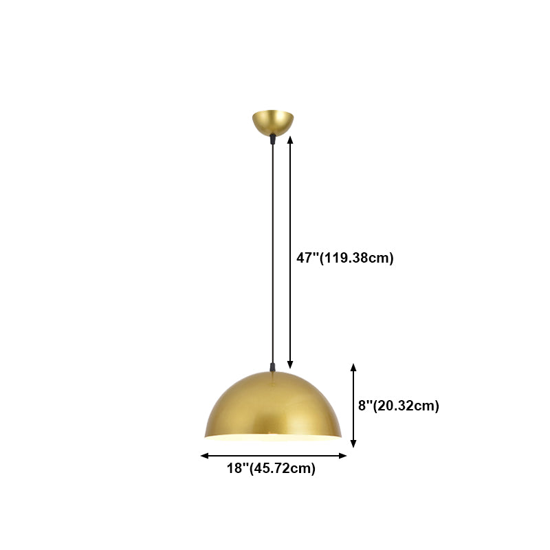 Geometric Hanging Light Modern Style Metal 1 Light Flush Hanging Light Fixtures in Gold