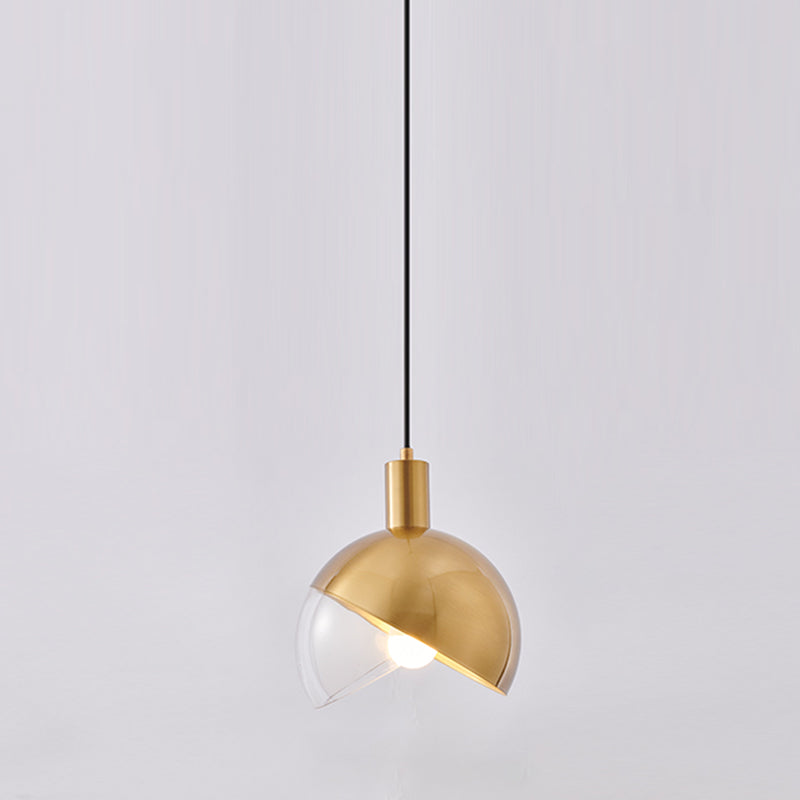 Geometric Hanging Light Modern Style Metal 1 Light Hanging Light Kit in Gold