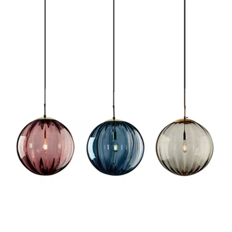 Spherical Shape Pendant Lighting Modern Style Glass 1 Light Pendant Lamp for Bedroom