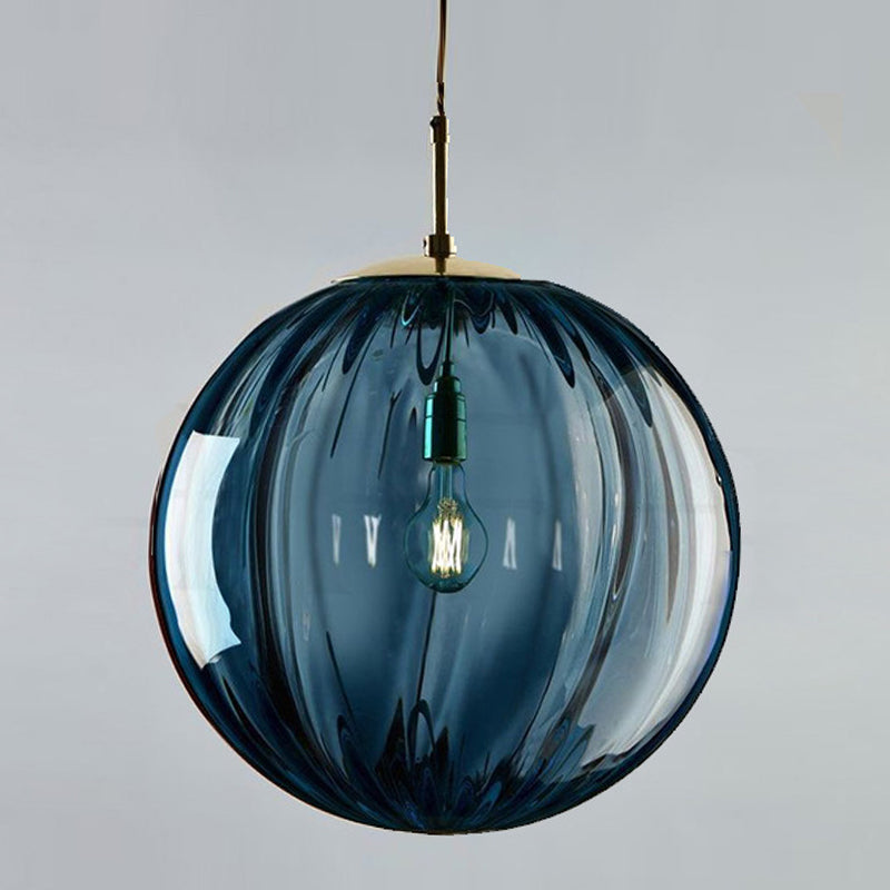 Spherical Shape Pendant Lighting Modern Style Glass 1 Light Pendant Lamp for Bedroom