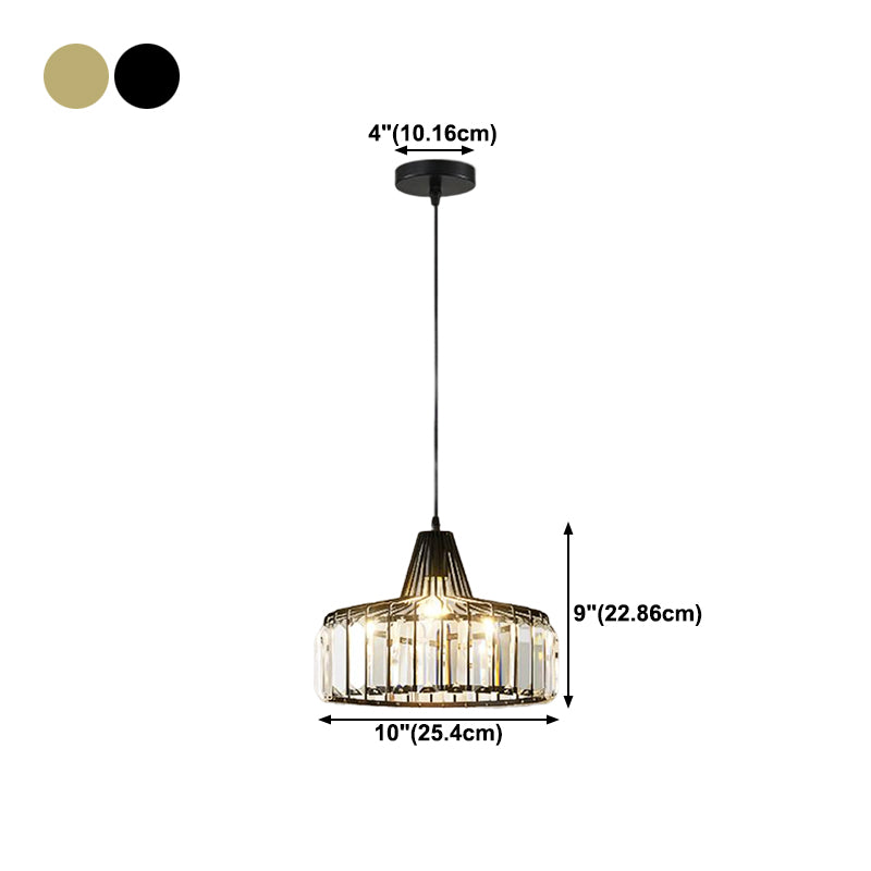 Crystal Hanging Light Modern Style Pendant Lighting Fixture for Dining Room