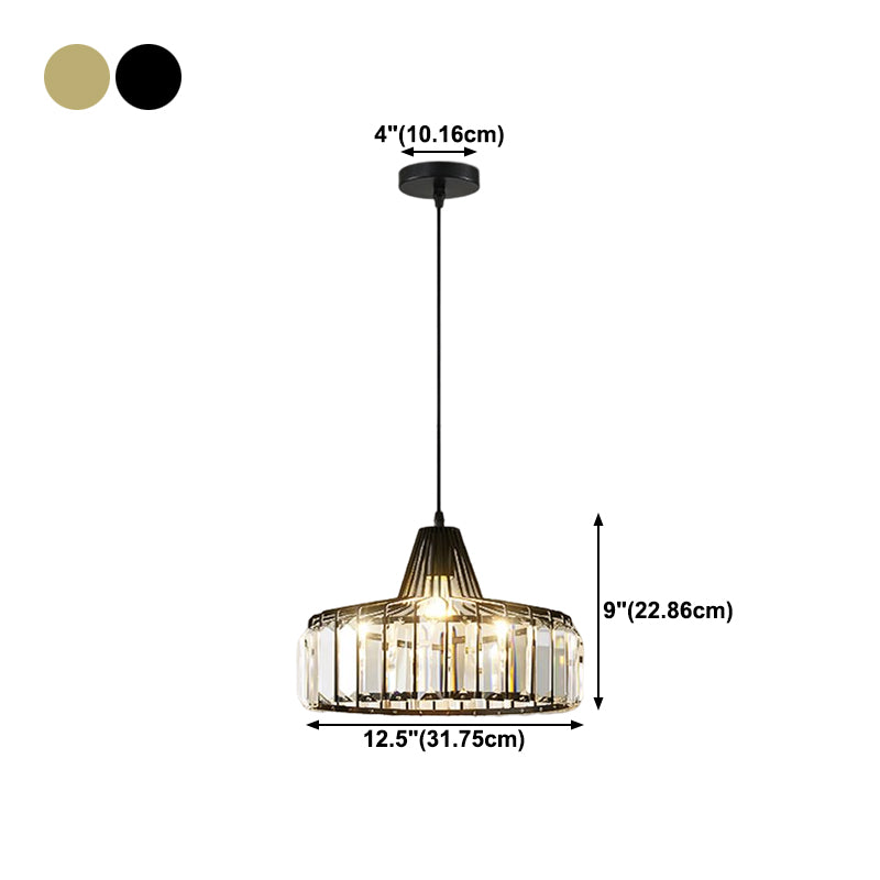 Crystal Hanging Light Modern Style Pendant Lighting Fixture for Dining Room