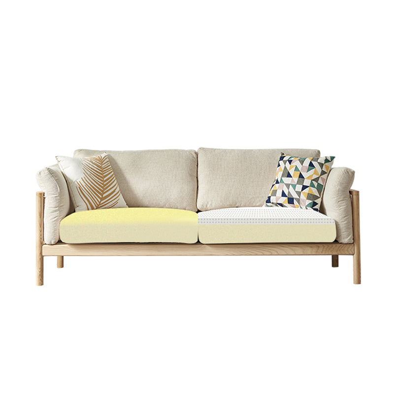 Modern Cotton  Sofa Loose Back  Sofa 32.6"W with  Pillow Top Arm