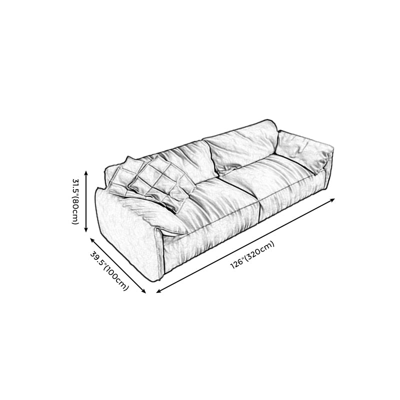 Forest Green Modern  Sofa 39"W with Tight Back Wide Square Arm