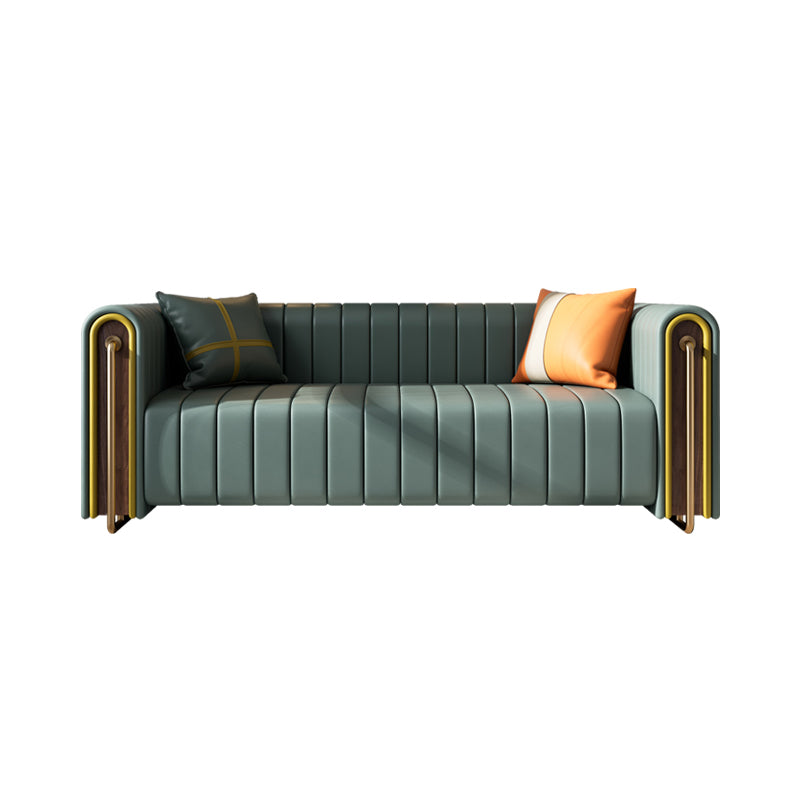 28" High Mid Century Modern Tuxedo Arm Sofa for Living Room, Apartment