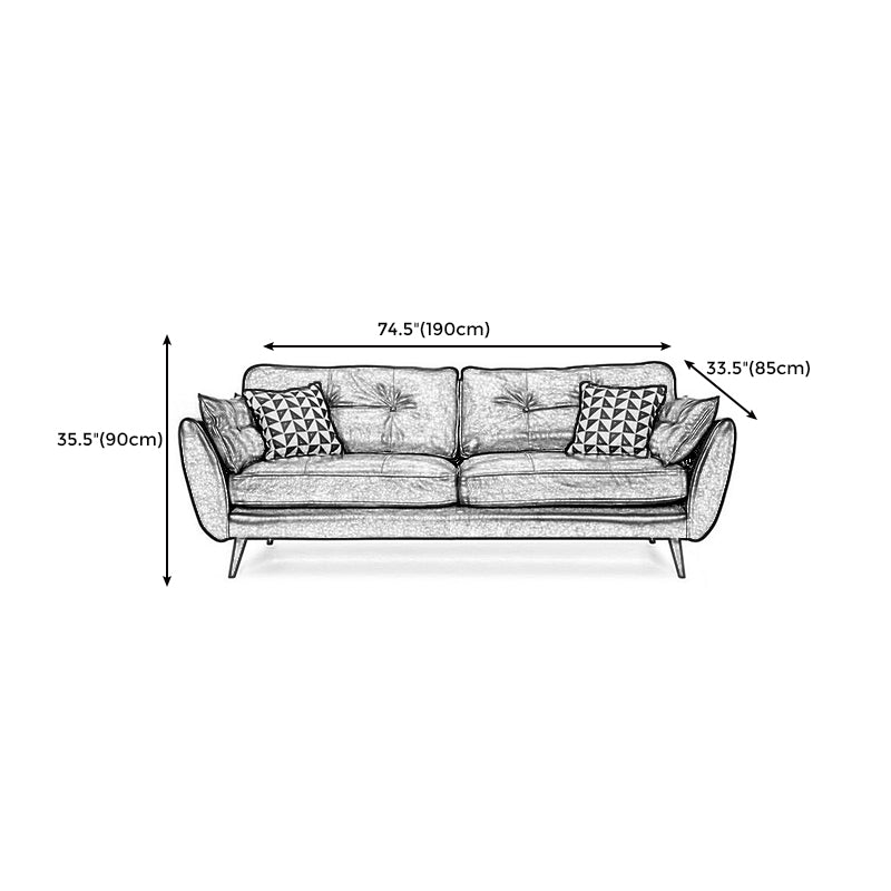 Modern Tufted Split-Back Sofa 35.43"High Pillow Top Arm Sofa