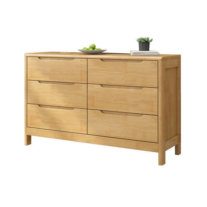 Rubber Wood Living Room Sideboard Cabinet Modern Buffet Server Cabinet with Drawer