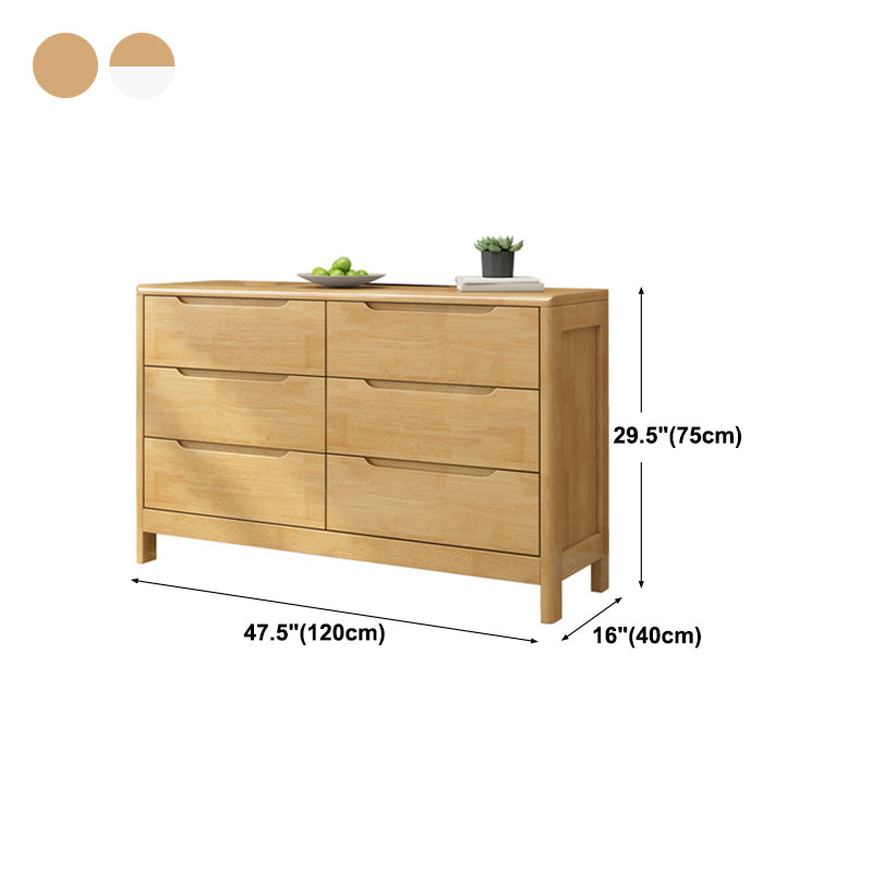 Rubber Wood Living Room Sideboard Cabinet Modern Buffet Server Cabinet with Drawer