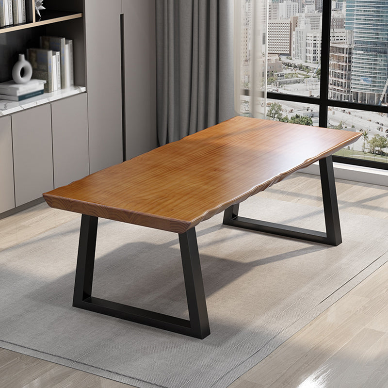 Home Office Study Table Modern Style Fixed Free Form Writing Desk