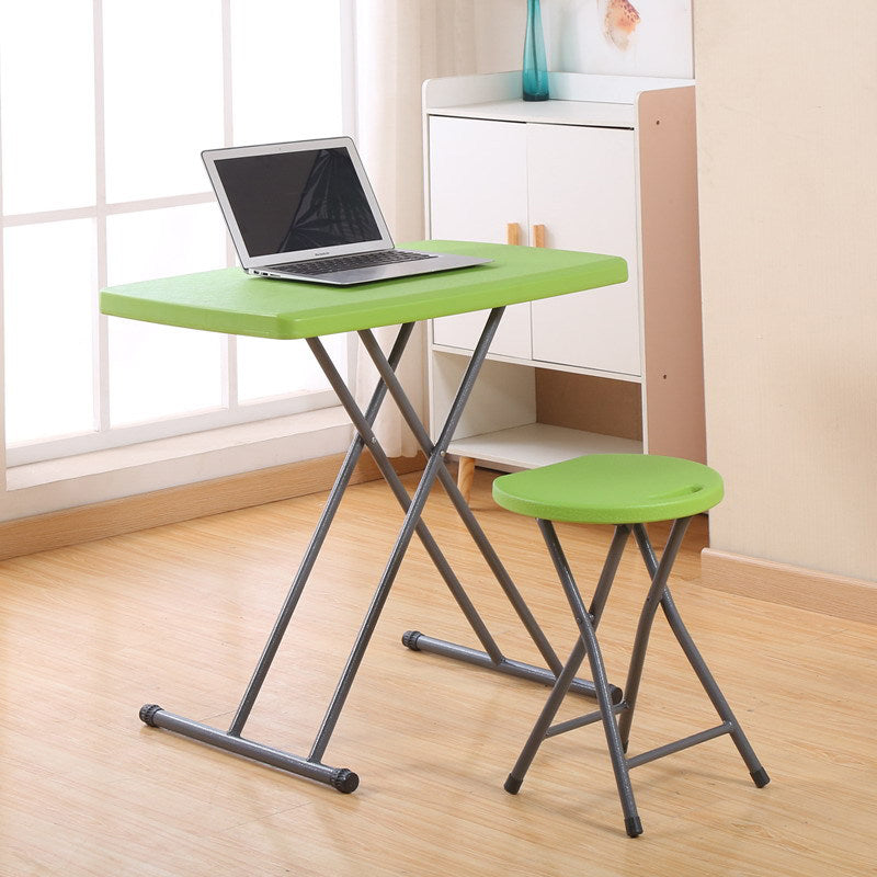 Rectangular Folding Modern Writing Desk Plastic Adjustable Desk,29.9"L x 19.7"W