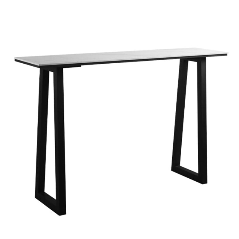 Industrial Bar Table 42-inch Height Stone Top Bistro Table for Coffee Shop