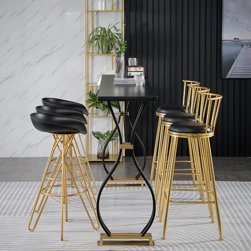 Glam Style Bar Table Artificial Marble 42-inch Height Top Bistro Table