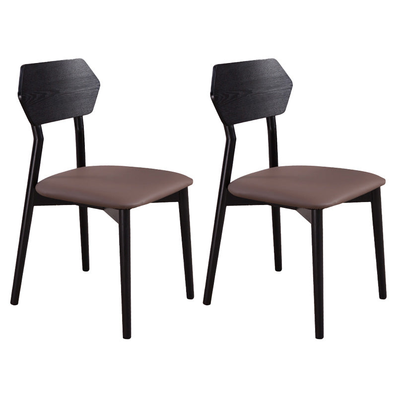 Armless Dining Room Chairs Modern Solid Wood Side Chairs for Dining Room