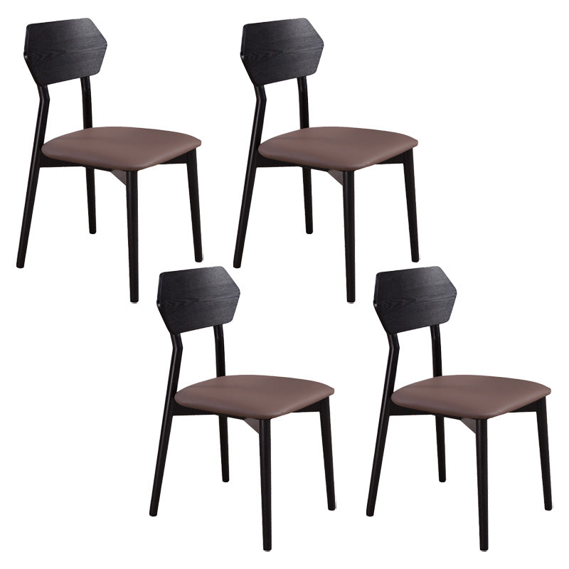 Armless Dining Room Chairs Modern Solid Wood Side Chairs for Dining Room