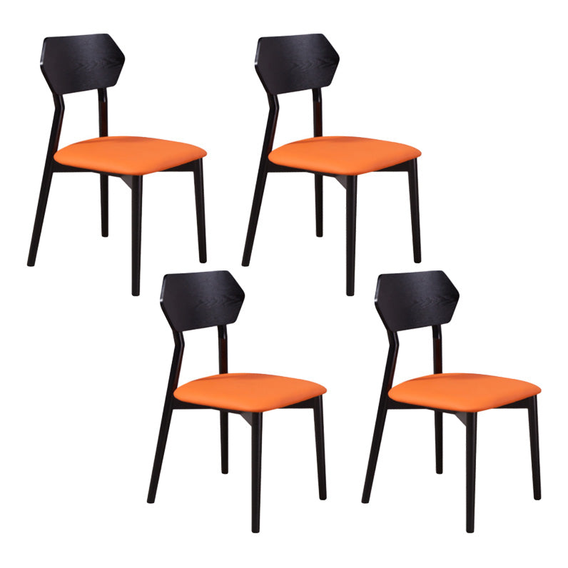 Armless Dining Room Chairs Modern Solid Wood Side Chairs for Dining Room