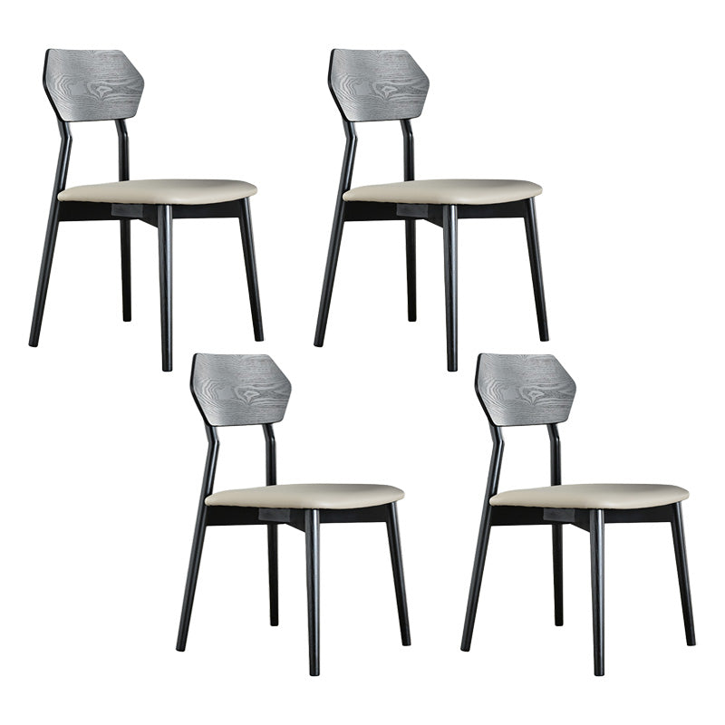 Armless Dining Room Chairs Modern Solid Wood Side Chairs for Dining Room