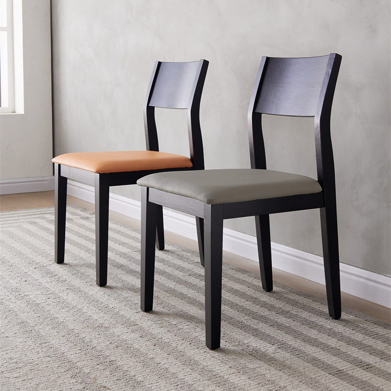 Armless Kitchen Chairs Modern Solid Wood Side Chairs for Dining Room