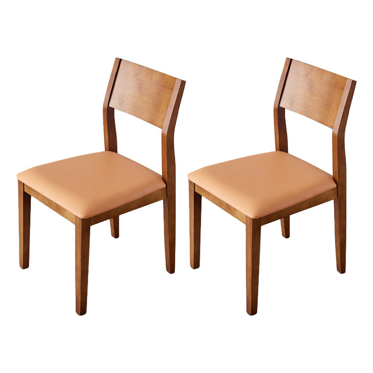 Armless Kitchen Chairs Modern Solid Wood Side Chairs for Dining Room